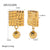 IG Style Round Geometric Stainless Steel 18K Gold Plated Earrings