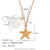 Fashion Seahorse Conch Crab Starfish Geometric Chinese Zodiac Animal Stainless Steel Electroplating Necklaces