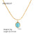 IG Style Heart Geometric Stainless Steel 18K Gold Plated Necklaces