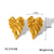 IG Style Leaf Flower Geometric Stainless Steel Electroplating Earrings