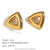 Fashion Triangle Circle Geometric Heart Stainless Steel 18K Gold Plated Earrings