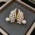 Mid-century Modern Stripe Geometric Alloy Diamond Inlay Earrings