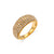 Minimalist Women Round Geometric Stainless Steel 18K Gold Plated Rings