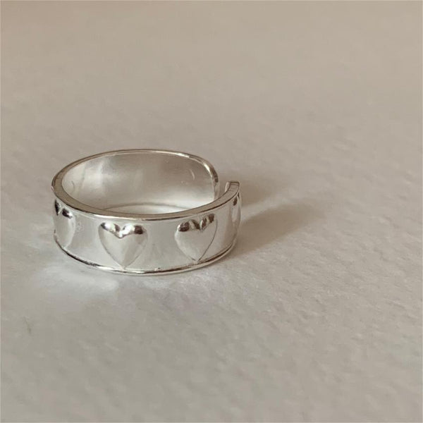 925 Sterling Silver Women Korean Circle Silver Silver Plating Rings