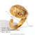 Expressive Fashion Circle Geometric Stainless Steel 18K Gold Plated Rings