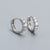 925 Sterling Silver Moderate Luxury Round Geometric Silver Electroplating Earrings