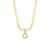 Fashion Letter Number Text Stainless Steel 18K Gold Plated Necklaces