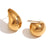 Fashion Irregular Geometric Stainless Steel 18K Gold Plated Earrings