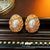 Mid-century Modern Round Geometric Alloy Electroplating Earrings