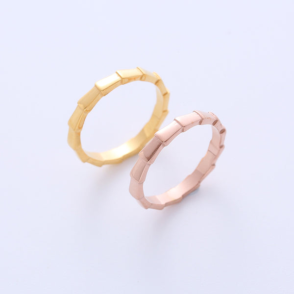 Women Minimalist Metal Doll Titanium Steel Polishing Rings