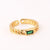 Women Heart Geometric Copper Electroplating Rings