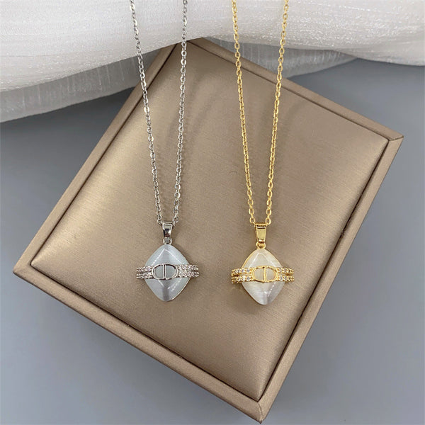 Geometric Titanium Steel 18K Gold Plated Necklaces