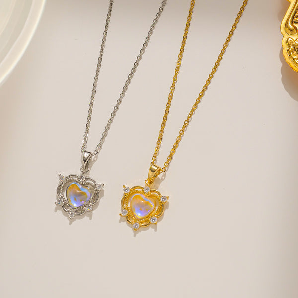 Moderate Luxury Geometric Titanium Steel 18K Gold Plated Necklaces