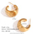 Fashion Quadrilateral Circle Geometric Stainless Steel 18K Gold Plated Earrings