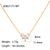 IG Style Heart Geometric Stainless Steel 18K Gold Plated Necklaces