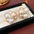 Luxurious Flower Geometric Flower Artificial Pearl Diamond Inlay Earrings