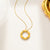 Minimalist Round Geometric Titanium Steel 18K Gold Plated Necklaces