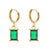 Fashion Quadrilateral Droplet Stainless Steel 18K Gold Plated Drop Earrings