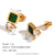 Fashion Quadrilateral Geometric Stainless Steel 18K Gold Plated Stud Earrings