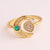 Refreshing Women Moon Star Copper Electroplating Rings