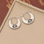 Expressive Eye Geometric U-Shape Stainless Steel Electroplating Earrings