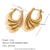 Fashion Triangle Circle Geometric Heart Stainless Steel 18K Gold Plated Earrings