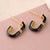 Irregular Geometric Copper Inlay Stud Earrings