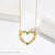 Heart Heart 18K Gold Plating Diamond Inlay Necklaces