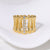 Open Ring Stripe Geometric Stainless Steel Electroplating Rings