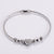 Women Metal Heart Diamond Heart Titanium Steel Diamond Inlay Bracelets