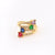 IG Style Women Diamond Metal Rainbow Palm Copper Rings