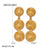 IG Style Droplet Geometric Stainless Steel 18K Gold Plated Earrings