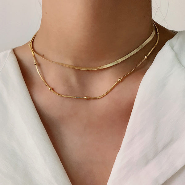 IG Style Stainless Steel 18K Gold Plated Necklaces