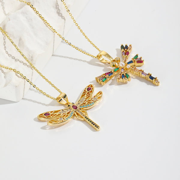 Zircon Diamond Inlay Necklaces