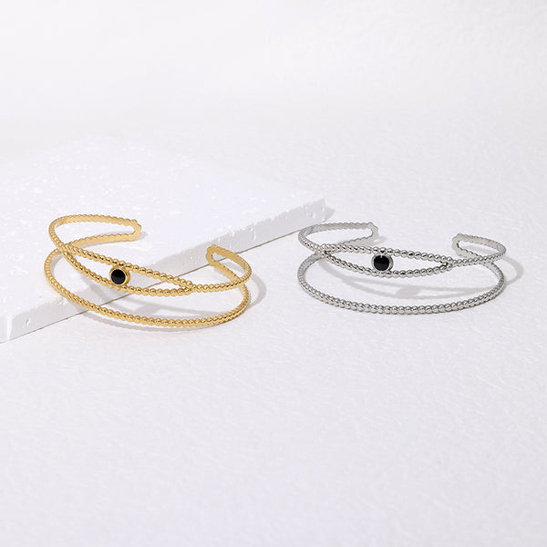 Niche Eye Stainless Steel Electroplating Bangles