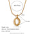 Fashion Ellipse Geometric Stainless Steel 18K Gold Plated Necklaces