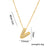 Letter Text Number Titanium Steel 18K Gold Plated Necklaces