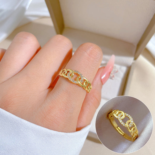 Women Cartoon Crown Brass Electroplating Rings