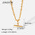 IG Style Chain Geometric Stainless Steel 18K Gold Plated Necklaces