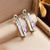 Fashion Quadrilateral Geometric Titanium Steel Electroplating Earrings