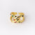 Moderate Luxury Women Round Circle Geometric Copper Zircon Inlay Rings