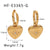 IG Style Heart Heart Geometric Stainless Steel Electroplating Earrings