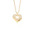 Fashion Heart Copper Diamond Inlay Pendants