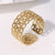 Vintage Open Ring Retro Hollow Geometric Stainless Steel Electroplating Rings