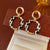 Luxurious Circle Round Geometric Alloy Oil Dripping Earrings