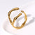 IG Style Irregular Geometric Stainless Steel Electroplating Rings