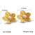 IG Style Pearl Flower Geometric Stainless Steel Electroplating Earrings