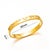 Moderate Luxury Ellipse Titanium Steel 18K Gold Plated Bangles