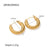 IG Style Geometric Stainless Steel 18K Gold Plated Earrings