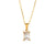 Minimalist Quadrilateral Geometric Stainless Steel 18K Gold Plated Necklaces